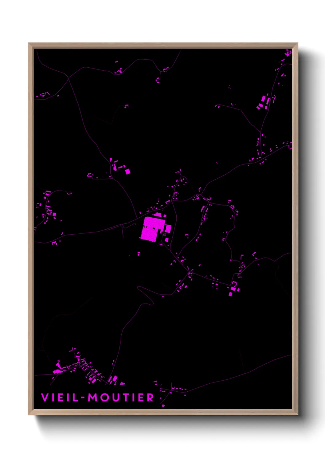 Une affiche de carte sur Vieil-Moutier