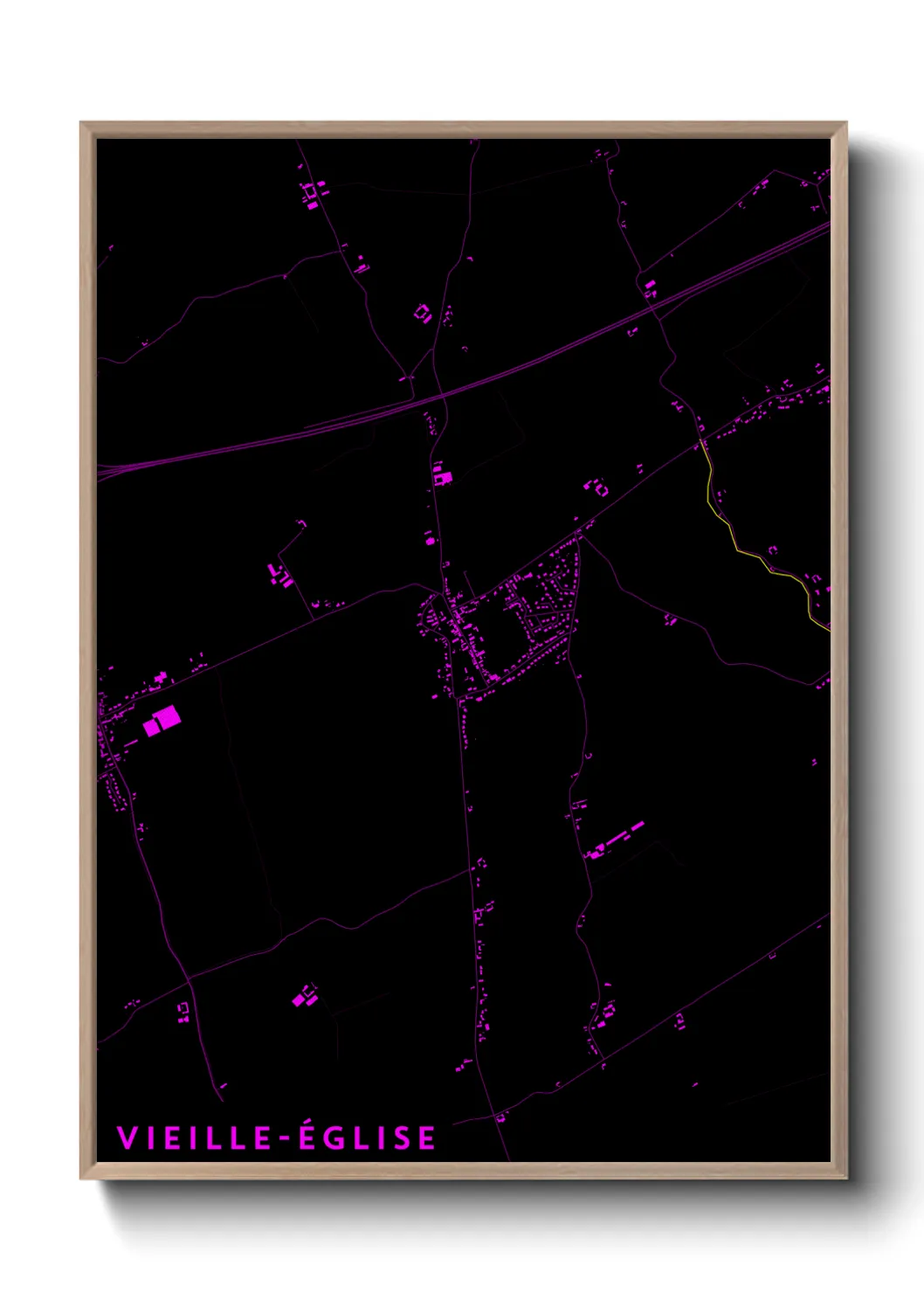Une affiche de carte sur Vieille-Église