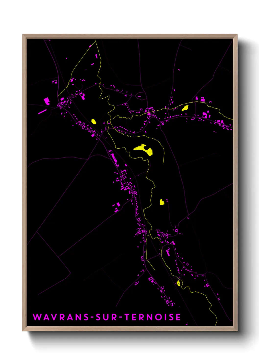 Une affiche de carte sur Wavrans-sur-Ternoise