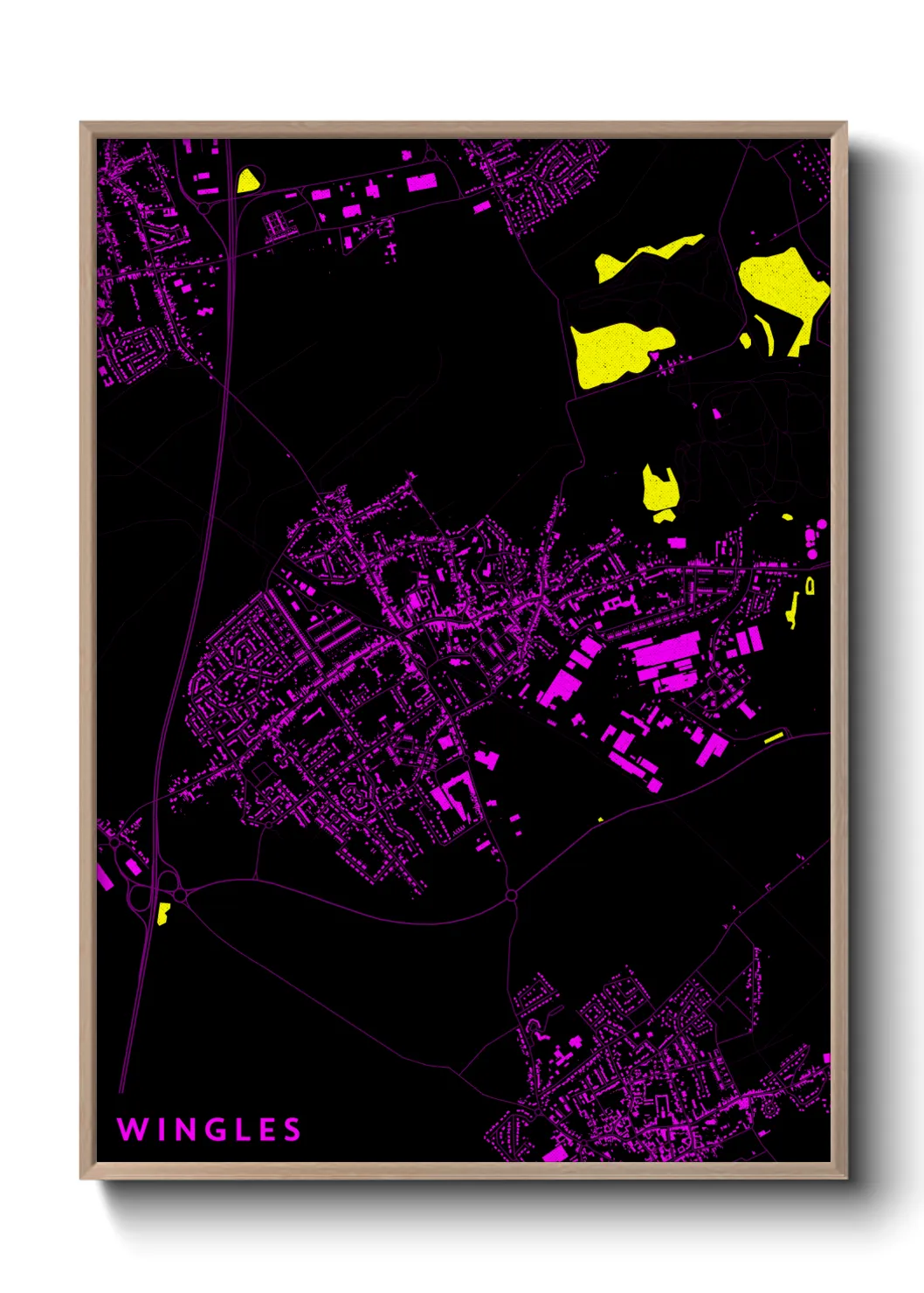 Une affiche de carte sur Wingles