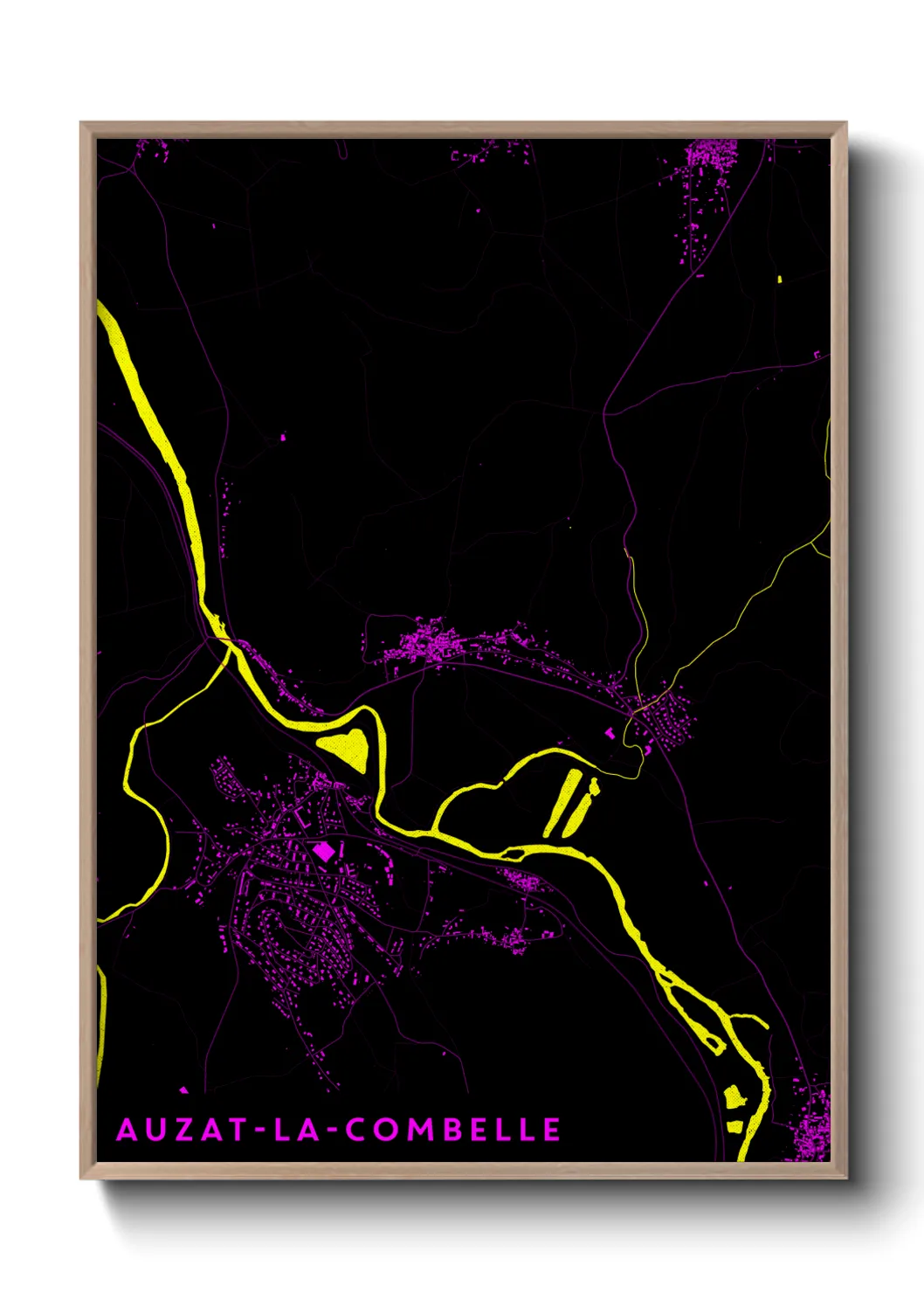 Un poster carteAuzat-la-Combelle