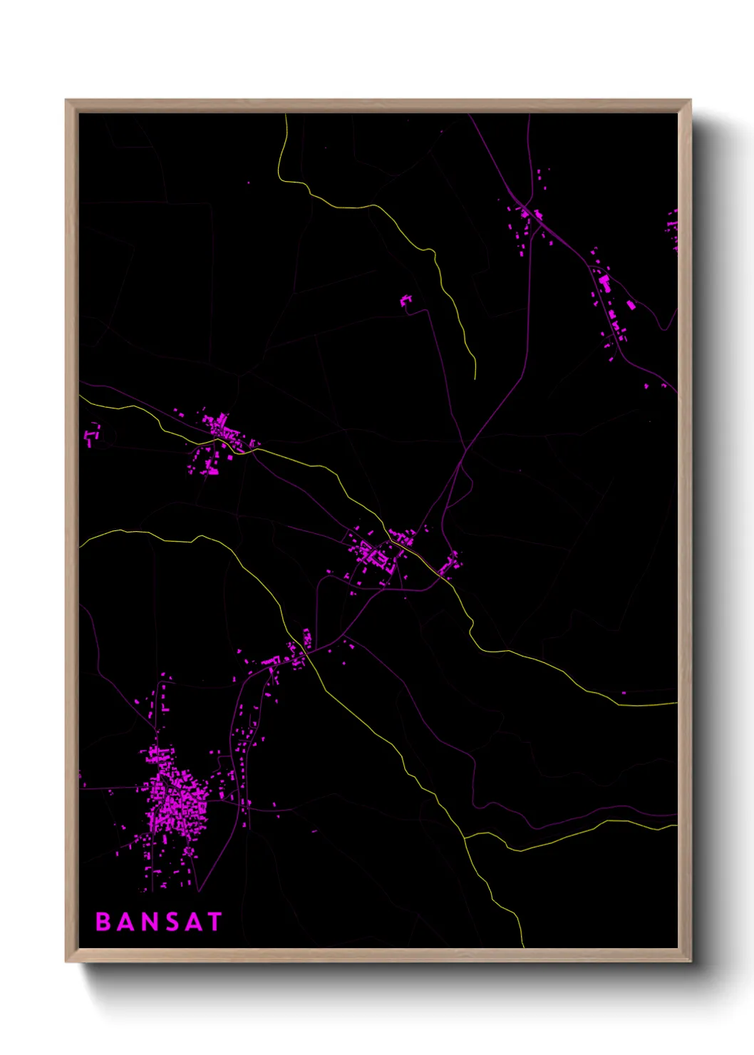 Une affiche de carte sur Bansat