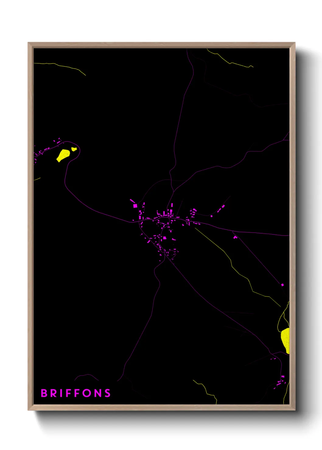 Une affiche de carte sur Briffons