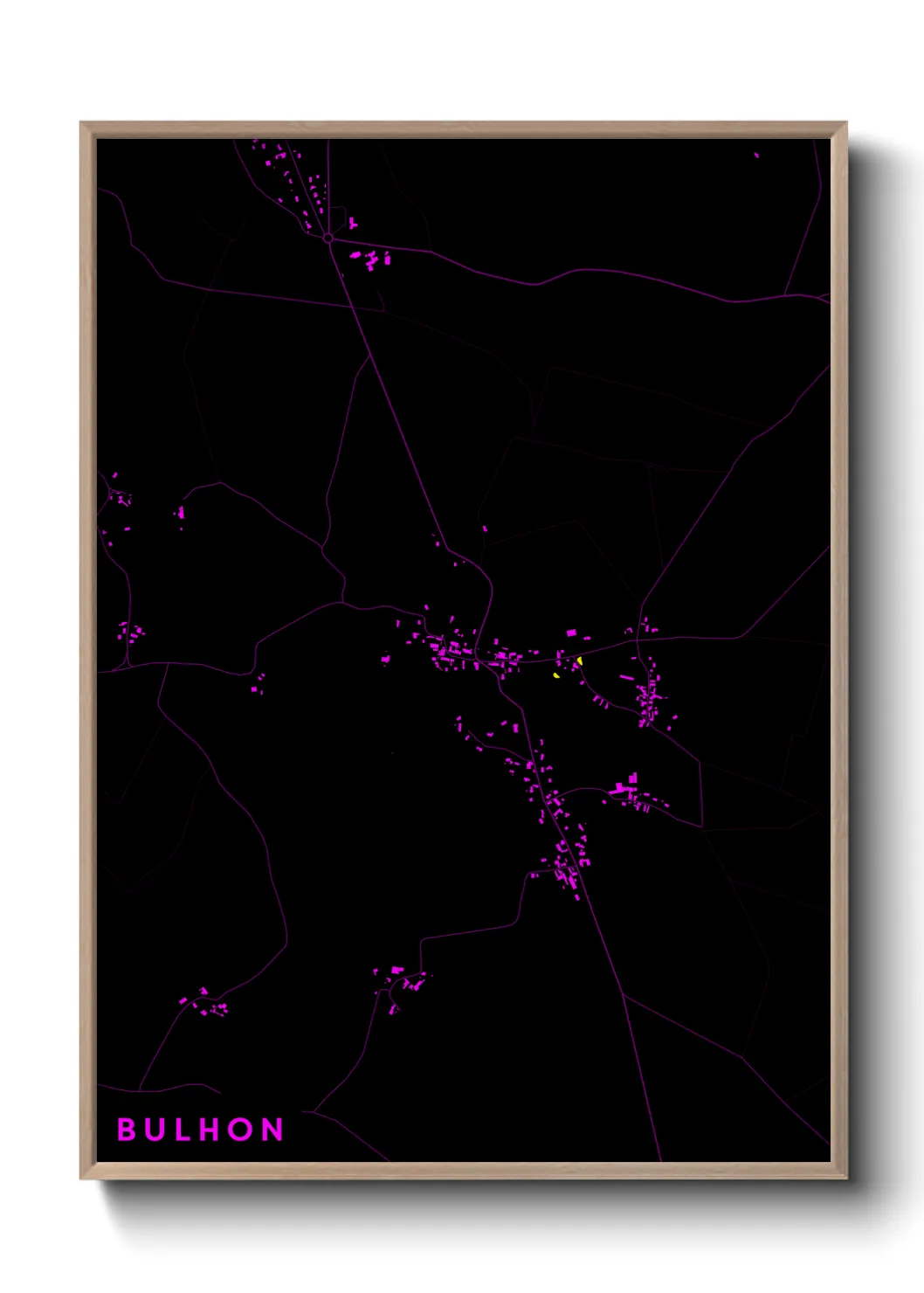 Une affiche de carte sur Bulhon