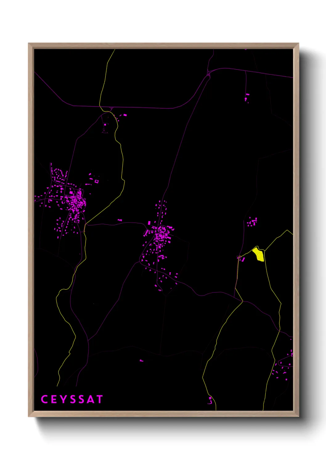 Une affiche de carte sur Ceyssat
