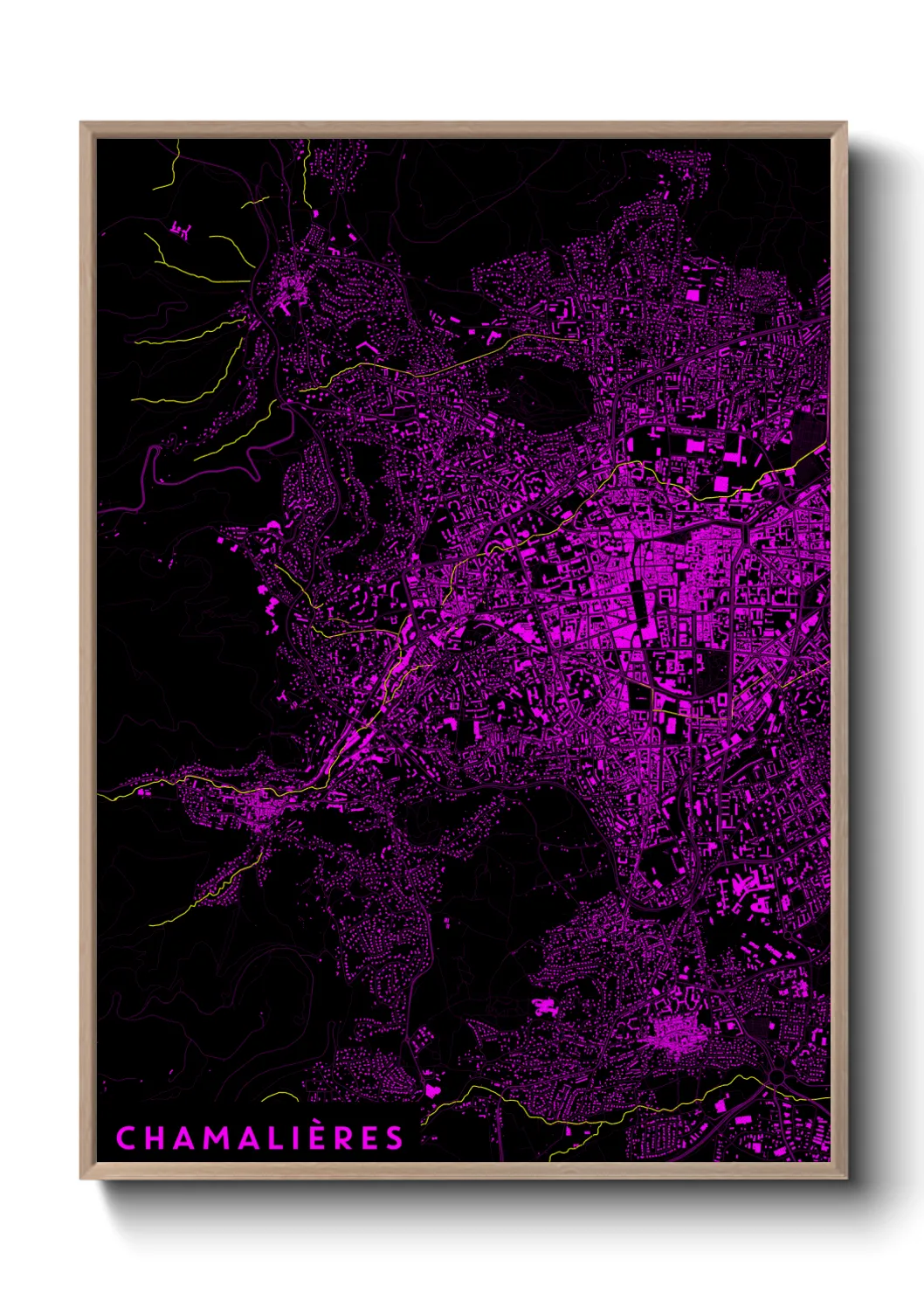 Une affiche de carte sur Chamalières