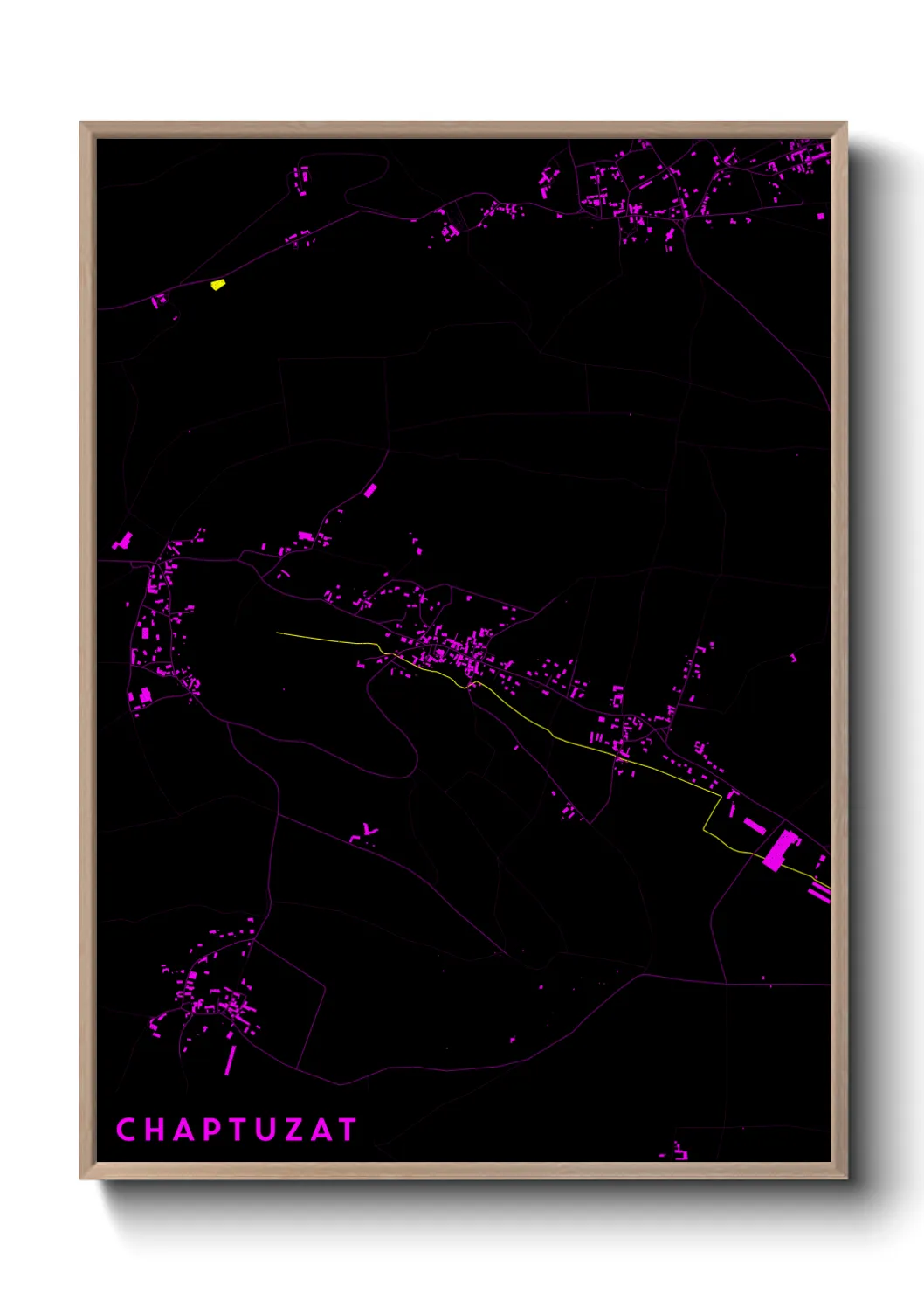 Une affiche de carte sur Chaptuzat
