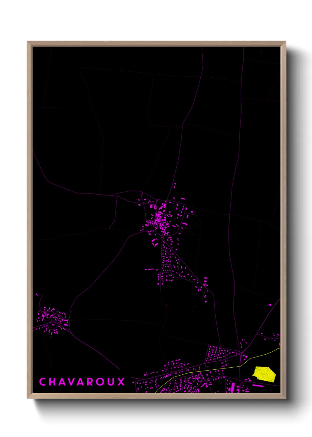 Une affiche de carte sur Chavaroux