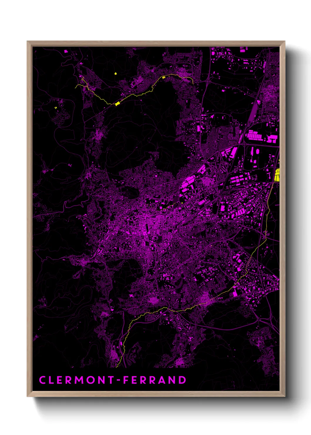 Un poster carteClermont-Ferrand