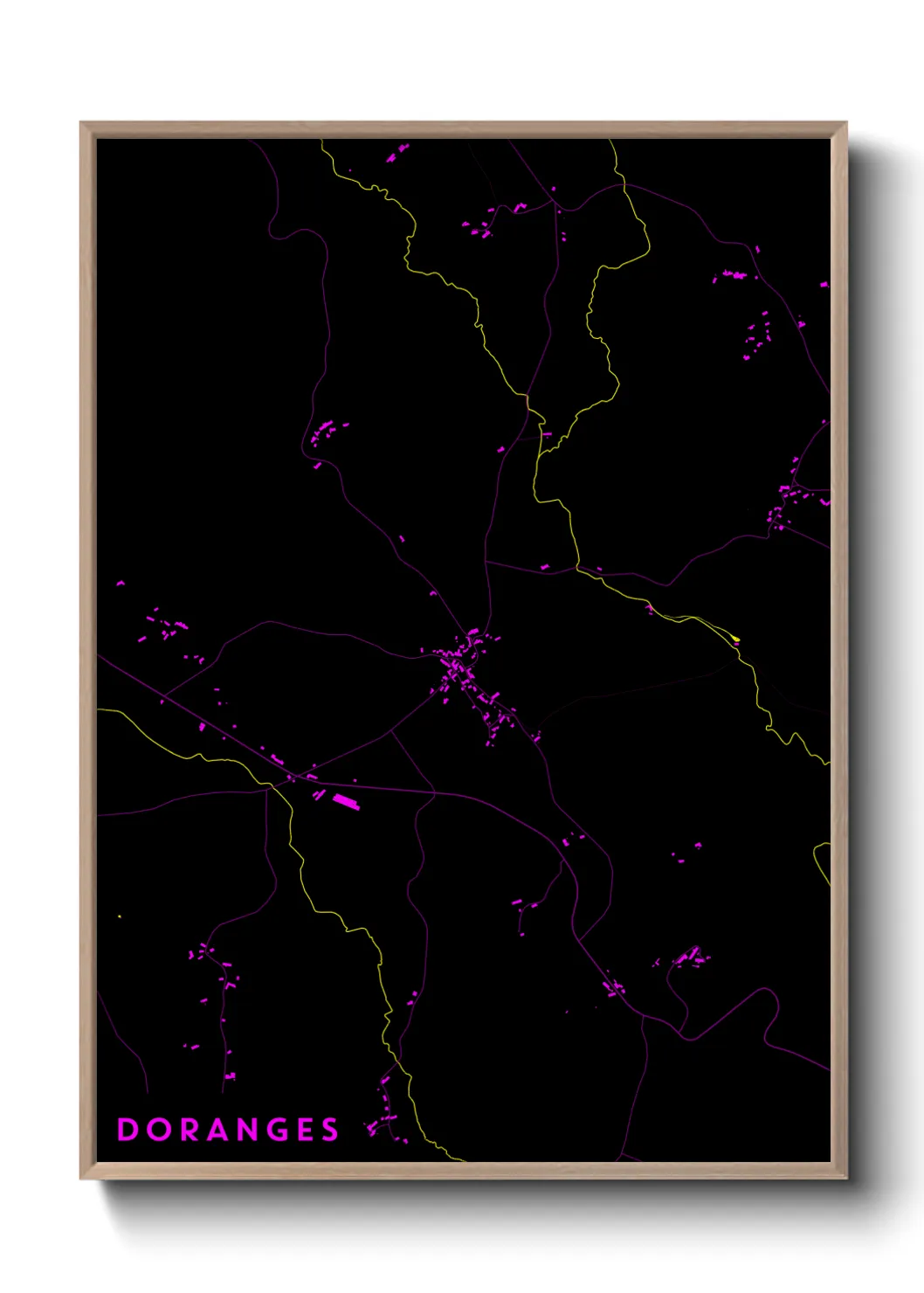 Une affiche de carte sur Doranges