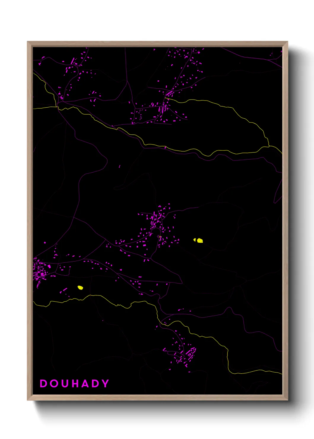 Une affiche de carte sur Douhady