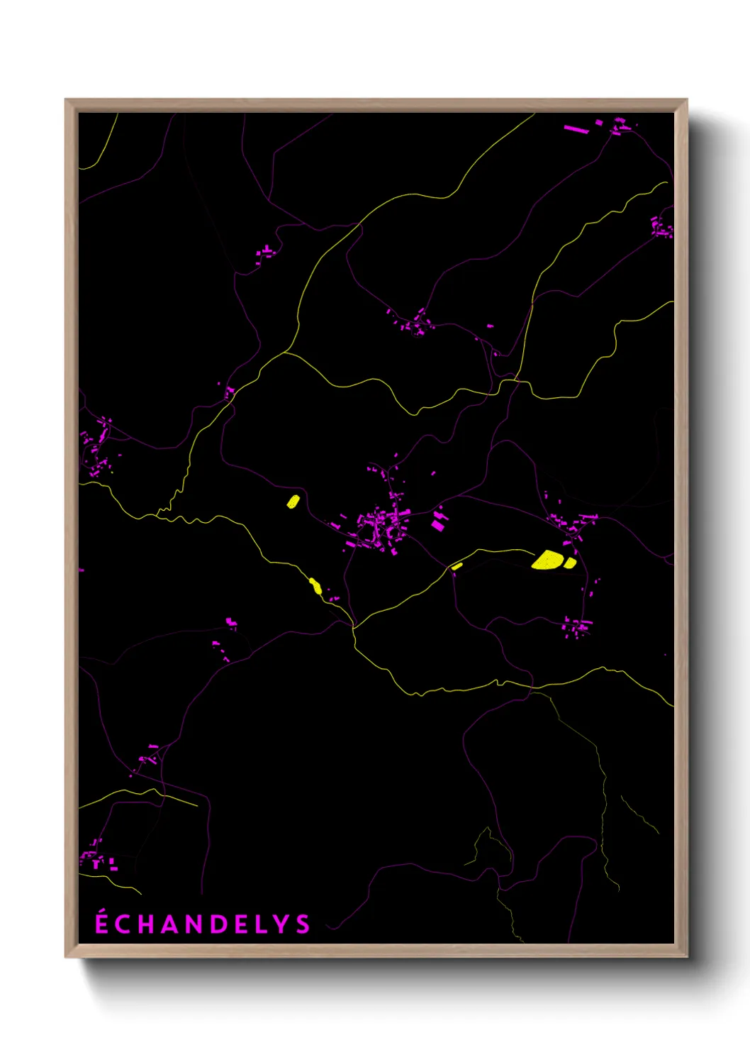 Une affiche de carte sur Échandelys