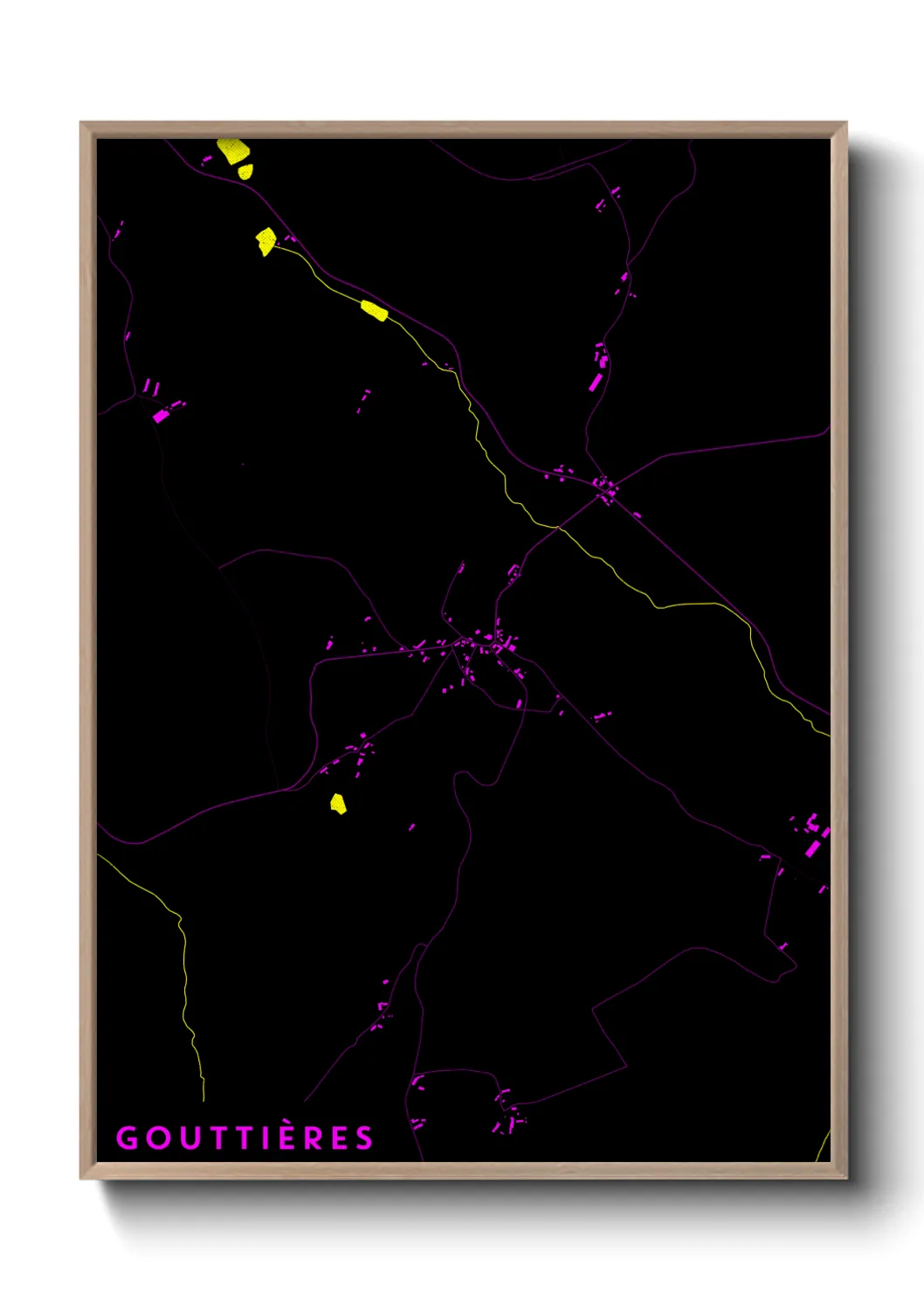 Une affiche de carte sur Gouttières