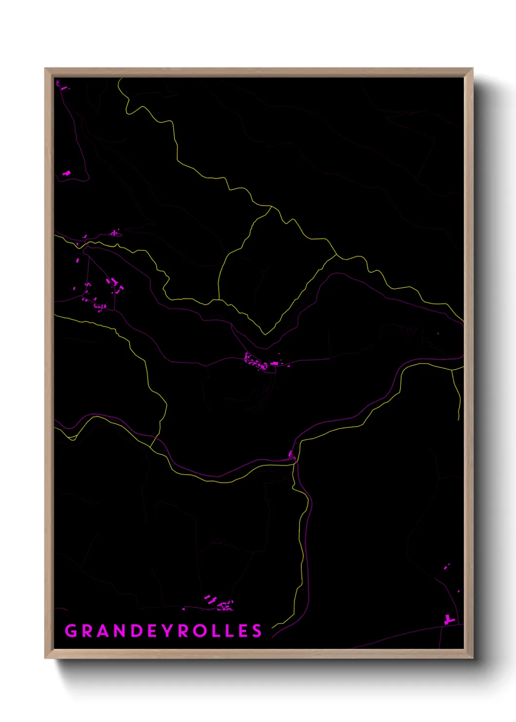 Une affiche de carte sur Grandeyrolles