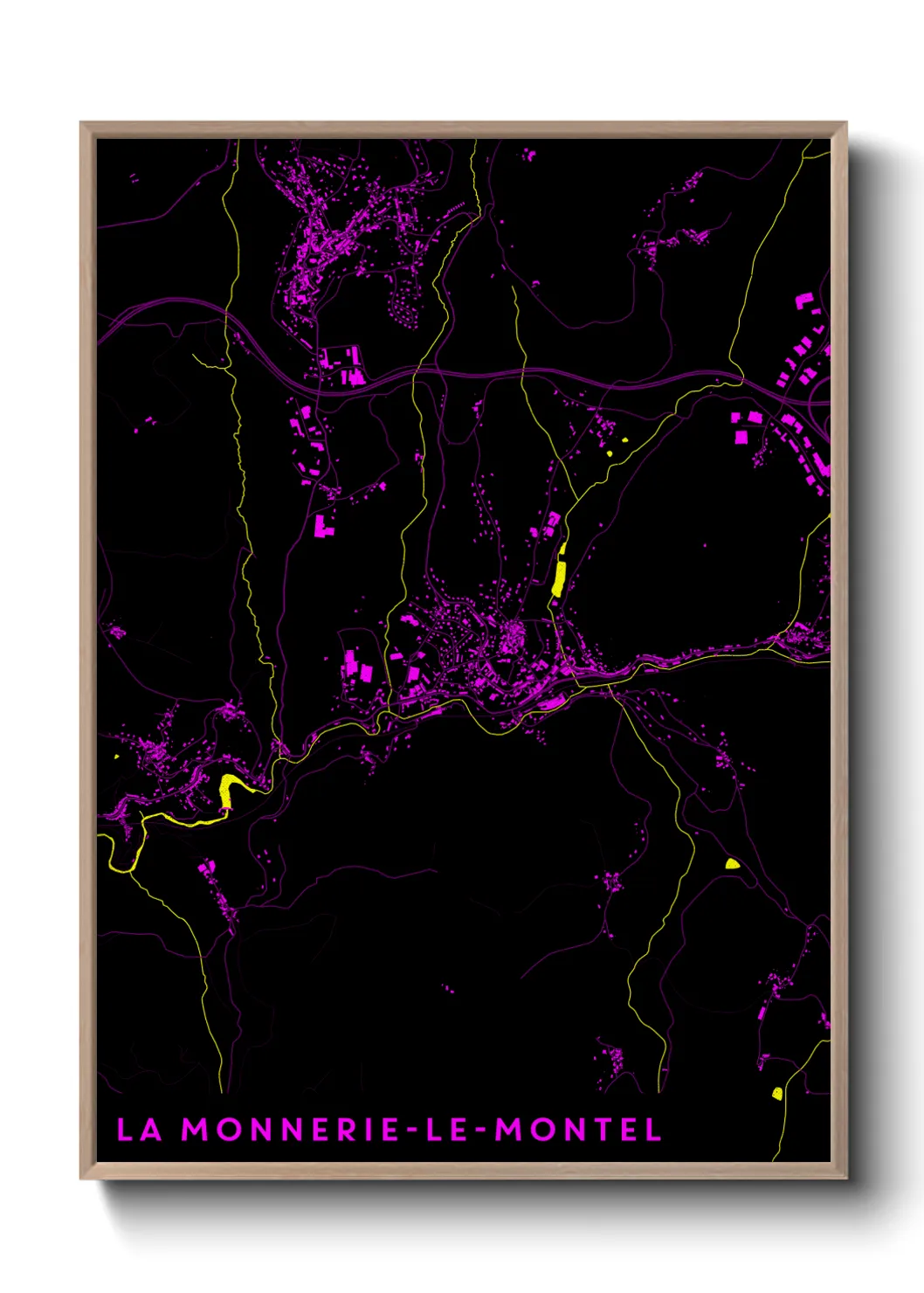 Une affiche de carte sur La Monnerie-le-Montel
