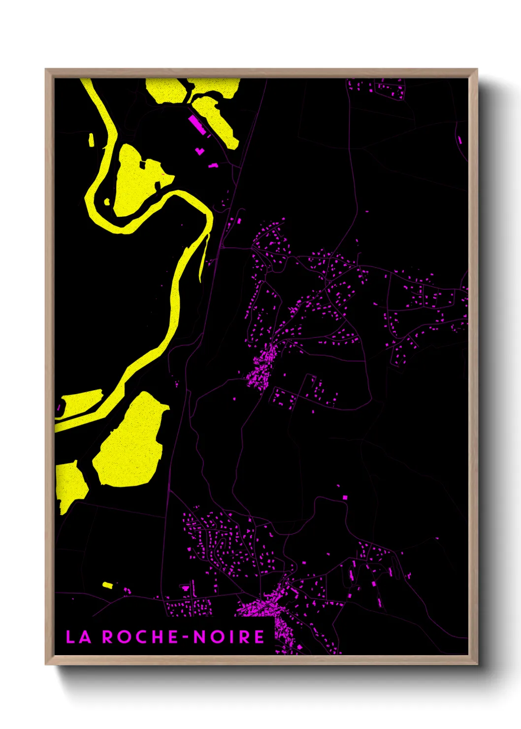 Une affiche de carte sur La Roche-Noire