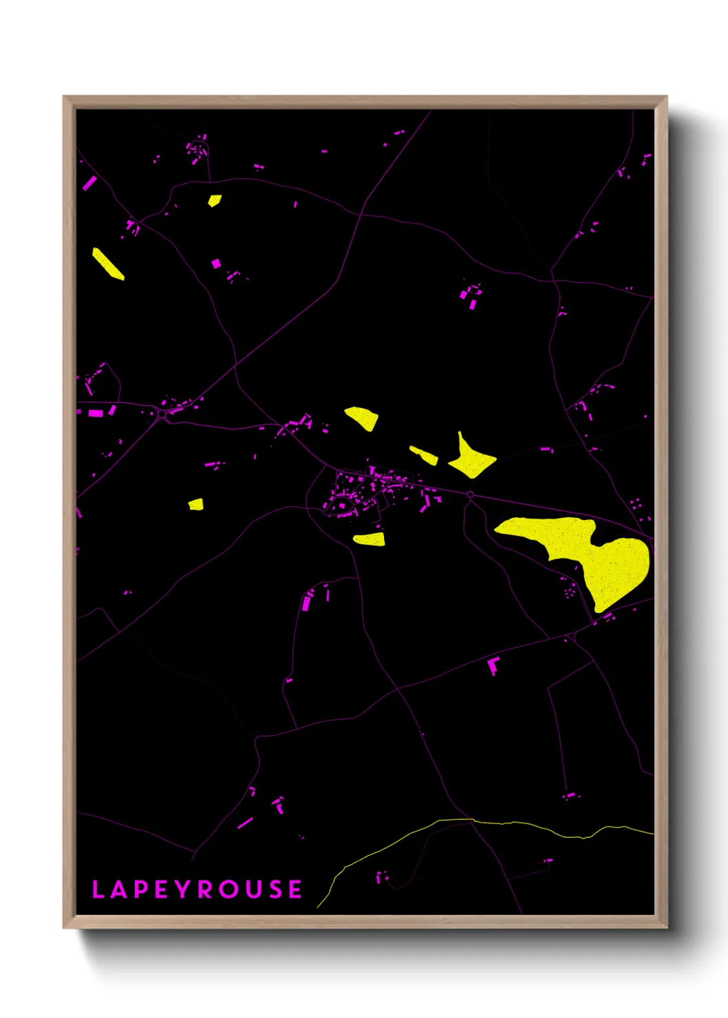 Une affiche de carte sur Lapeyrouse