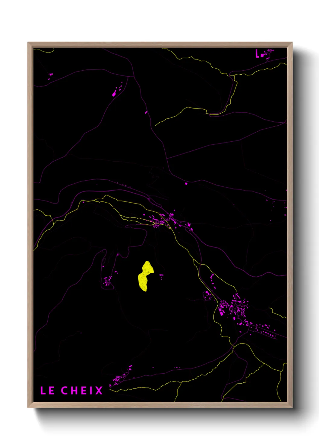 Une affiche de carte sur Le Cheix