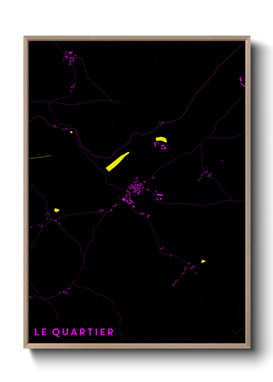 Une affiche de carte sur Le Quartier