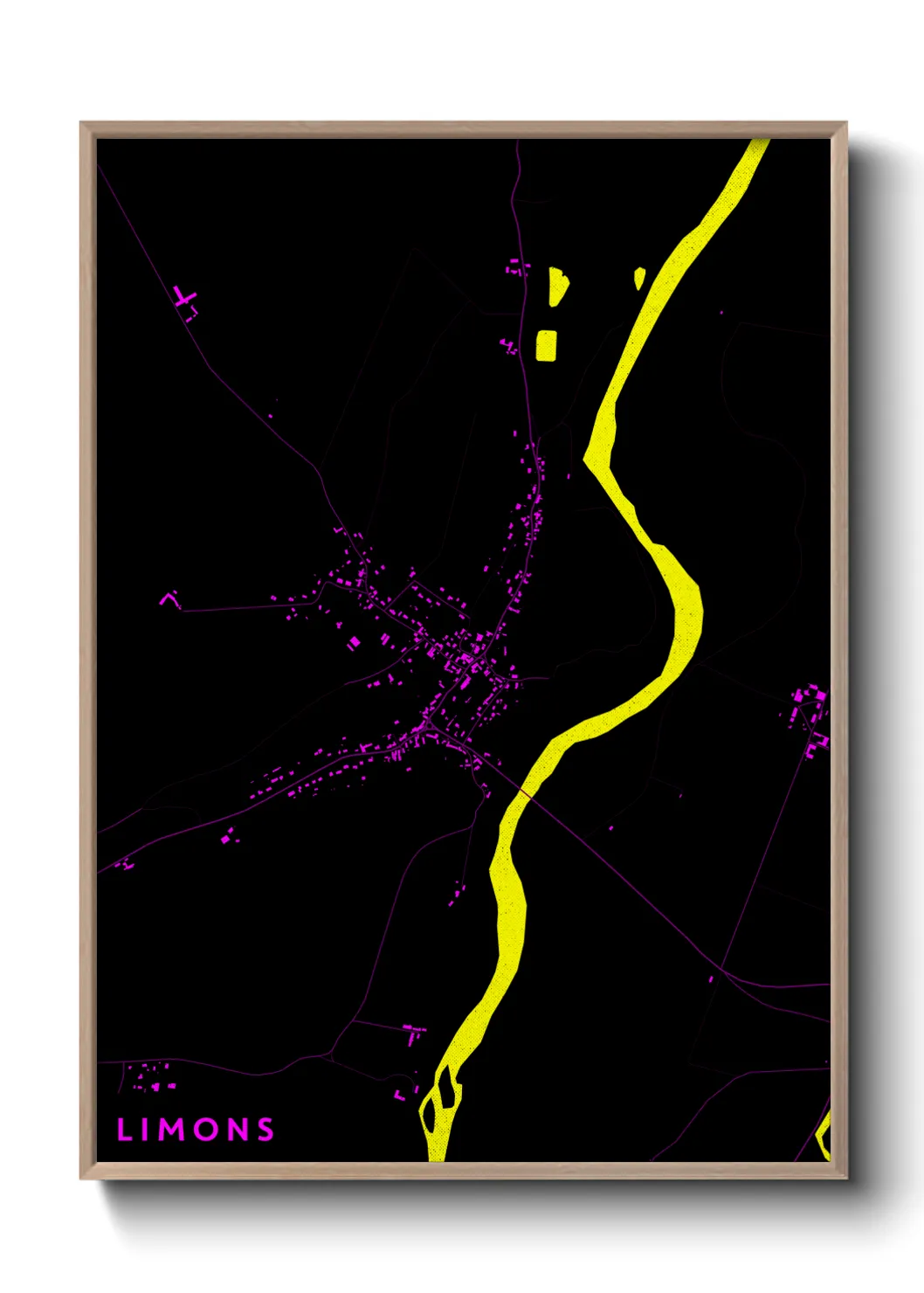 Une affiche de carte sur Limons