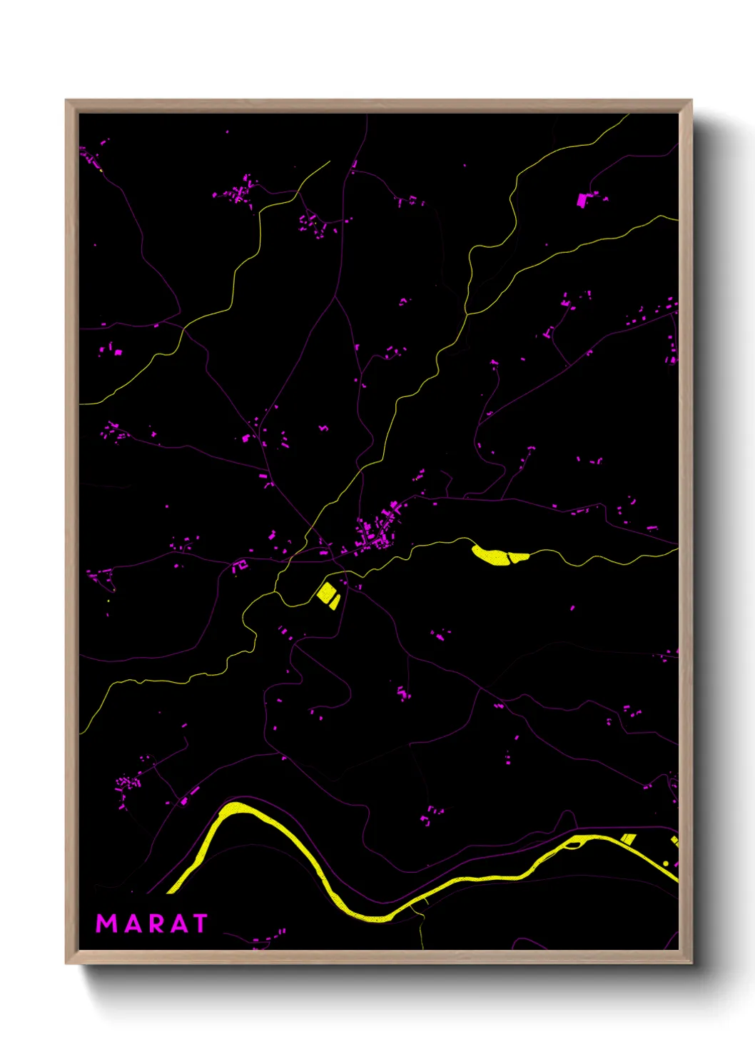 Une affiche de carte sur Marat