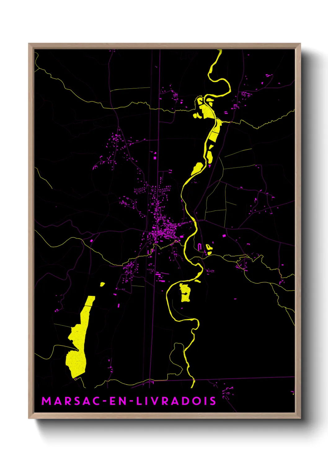 Une affiche de carte sur Marsac-en-Livradois