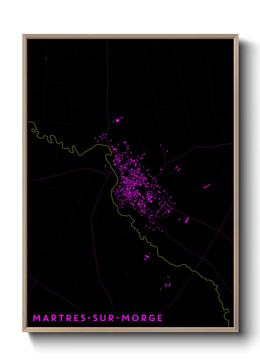Une affiche de carte sur Martres-sur-Morge