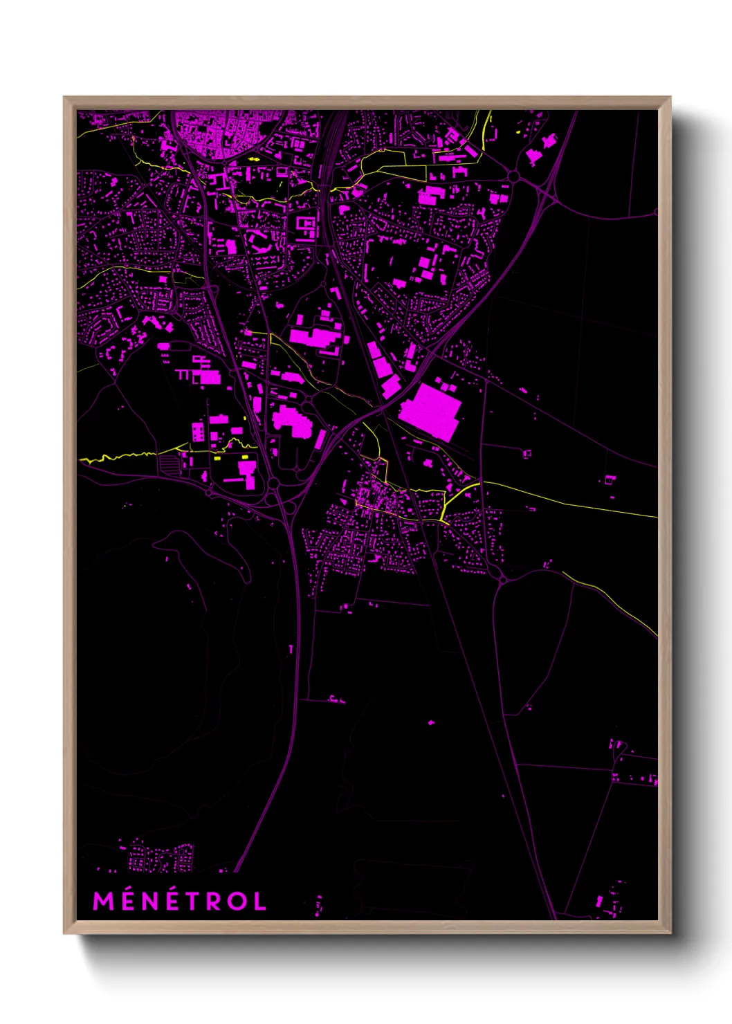 Une affiche de carte sur Ménétrol