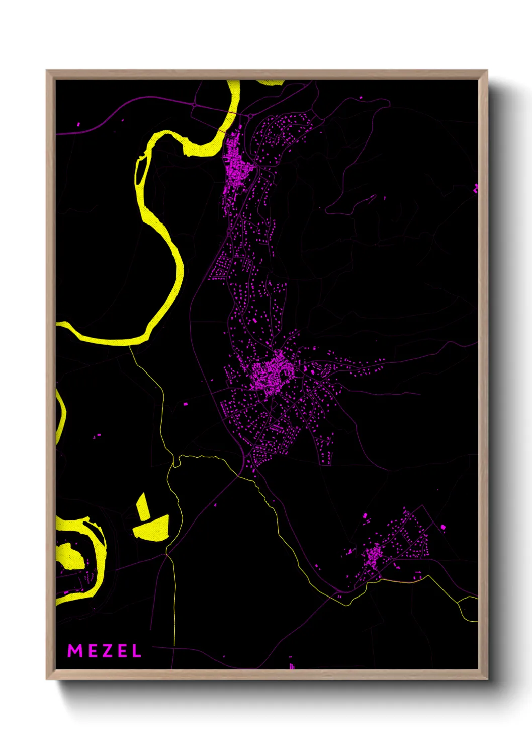 Une affiche de carte sur Mezel