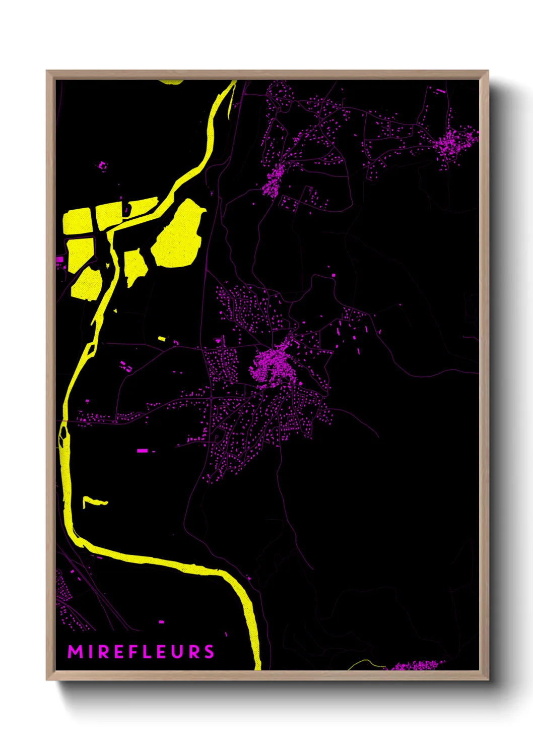 Une affiche de carte sur Mirefleurs