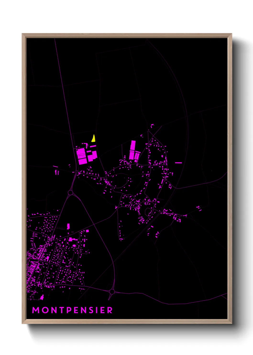 Une affiche de carte sur Montpensier