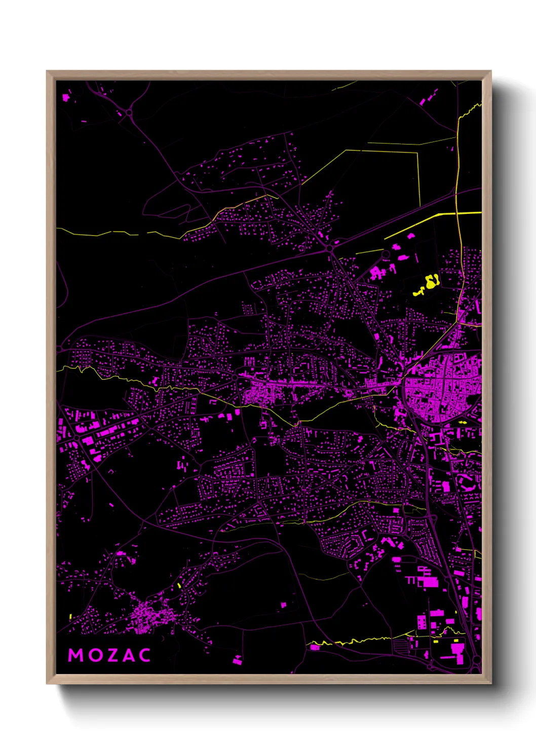 Une affiche de carte sur Mozac