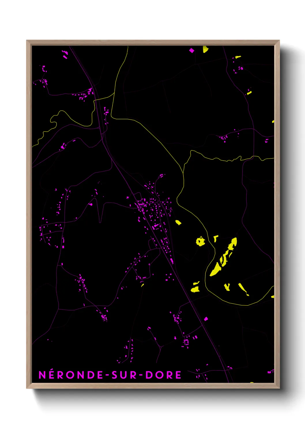 Une affiche de carte sur Néronde-sur-Dore