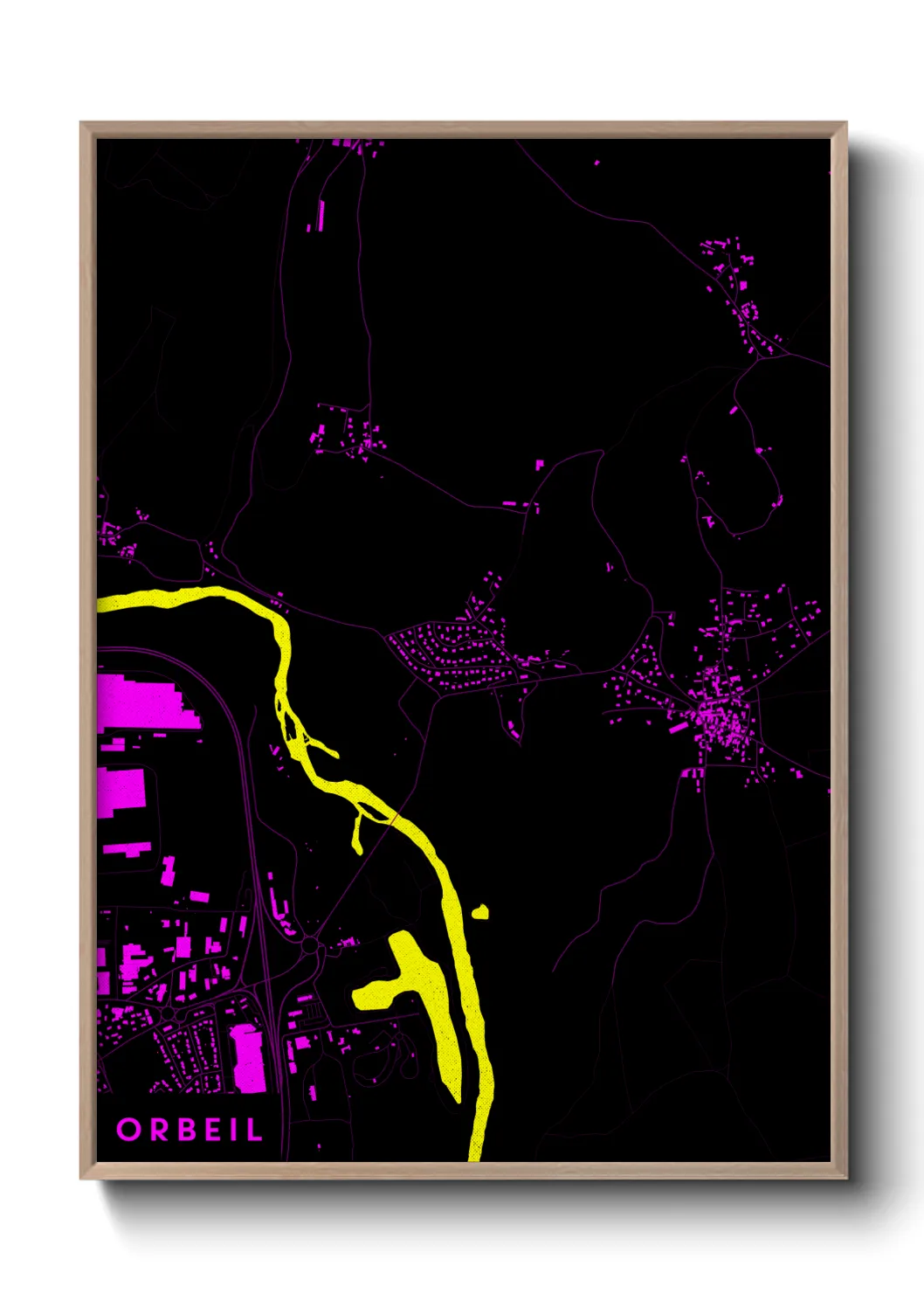 Une affiche de carte sur Orbeil