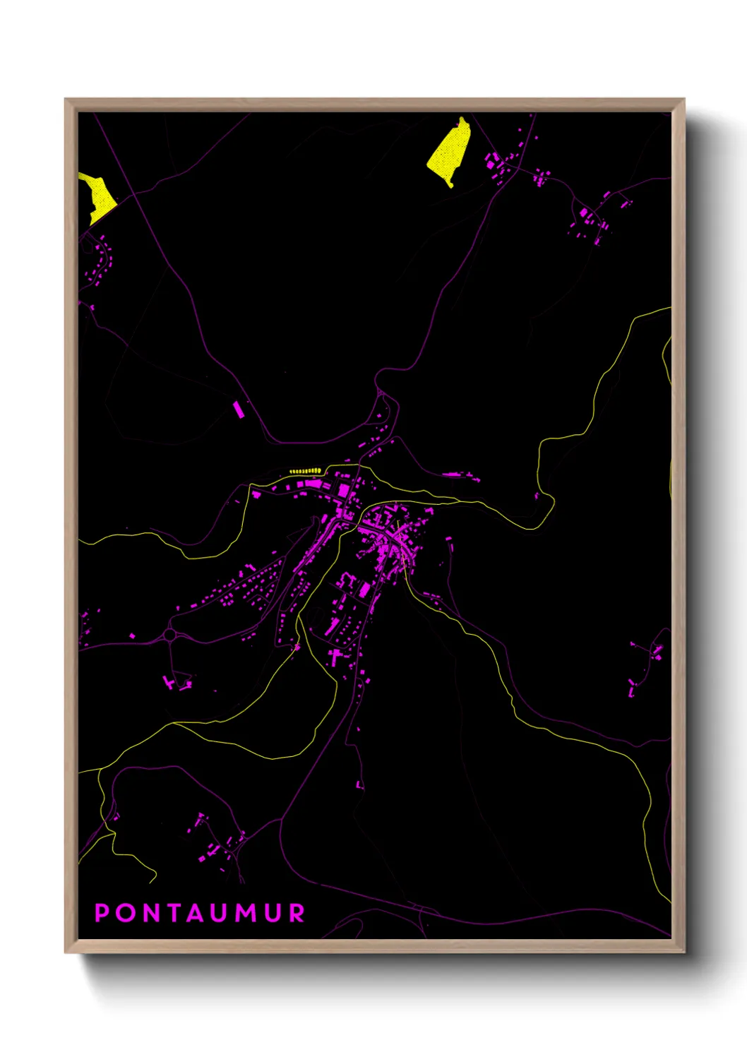 Une affiche de carte sur Pontaumur