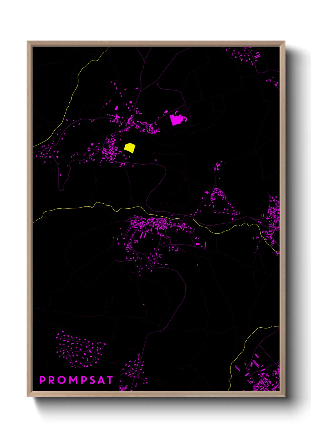 Une affiche de carte sur Prompsat