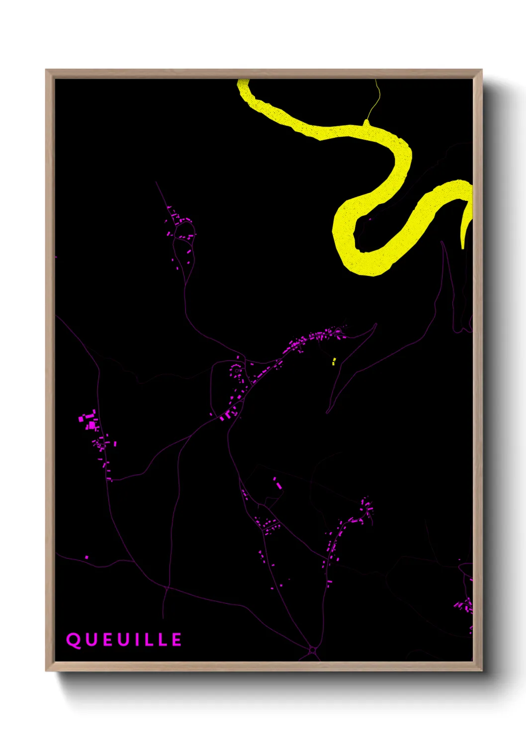 Une affiche de carte sur Queuille