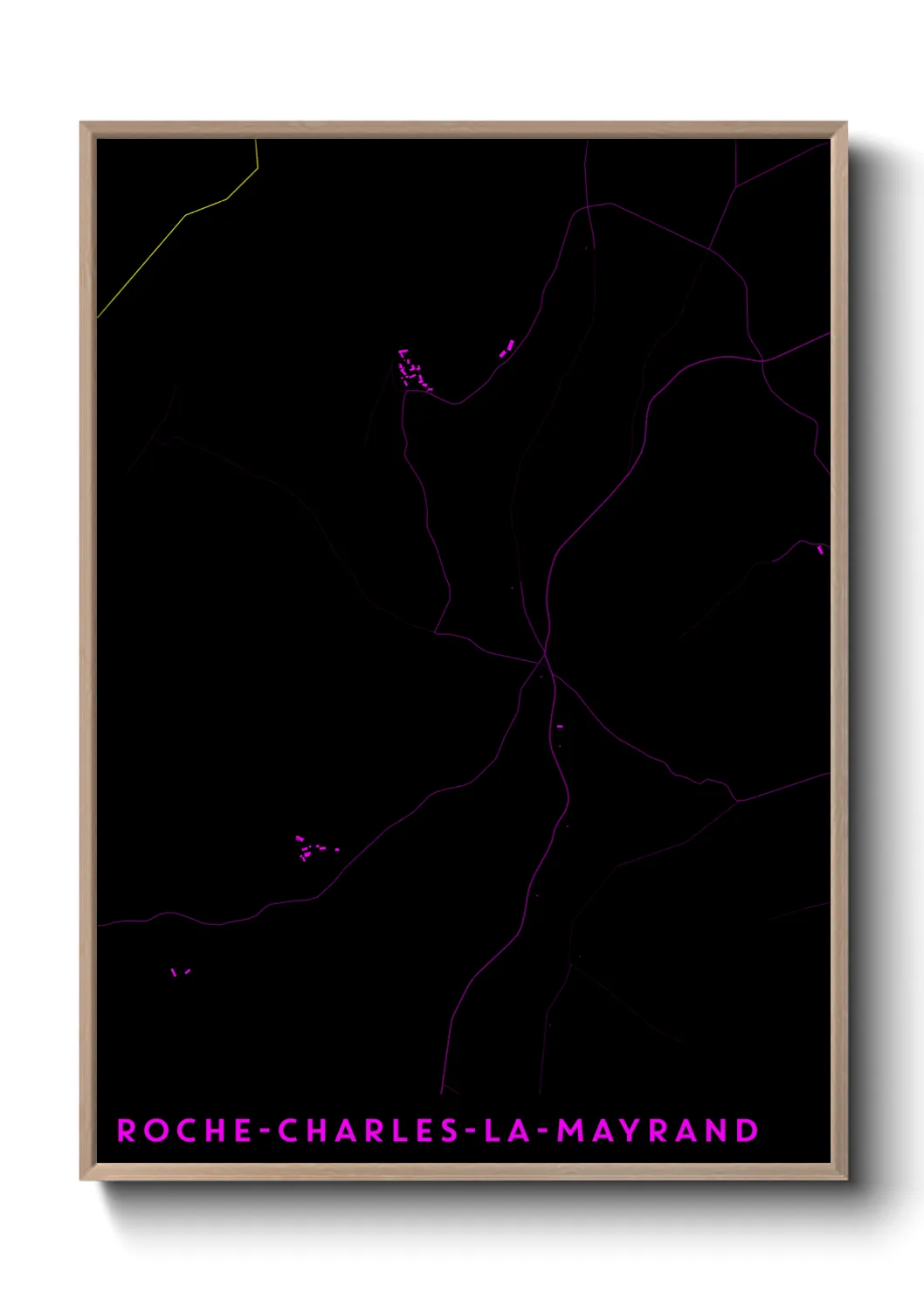 Une affiche de carte sur Roche-Charles-la-Mayrand
