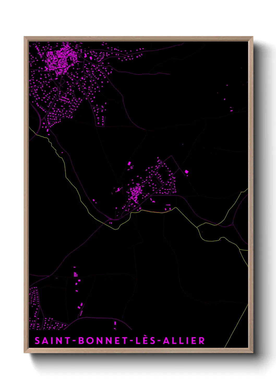 Un poster carteSaint-Bonnet-lès-Allier
