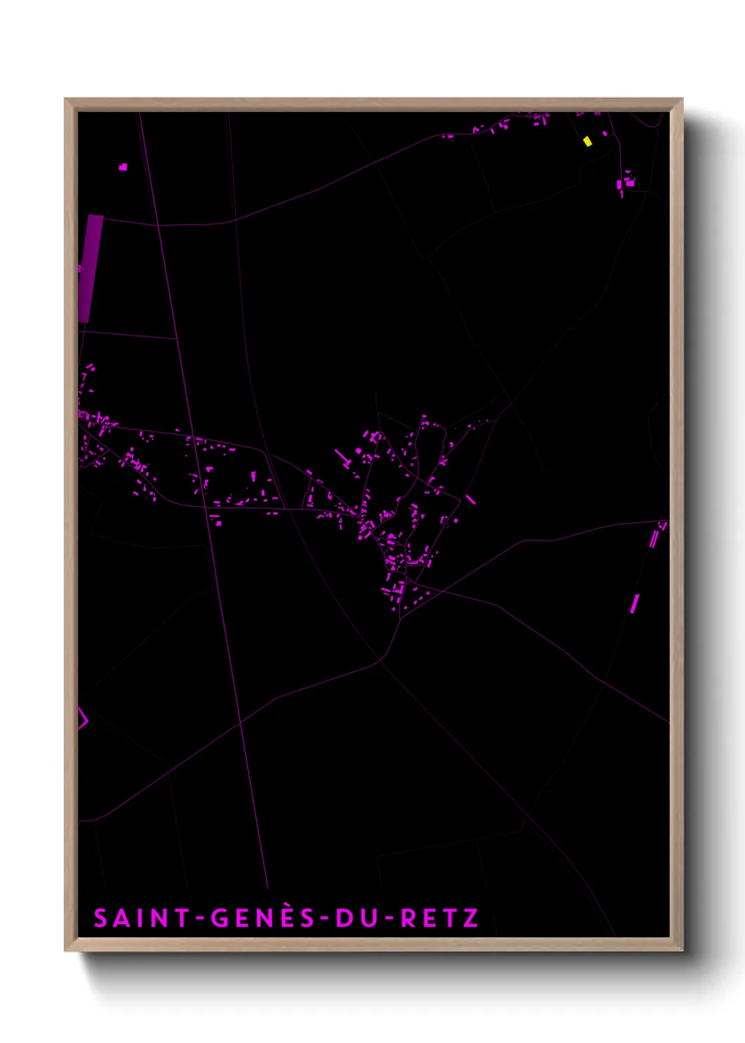 Une affiche de carte sur Saint-Genès-du-Retz