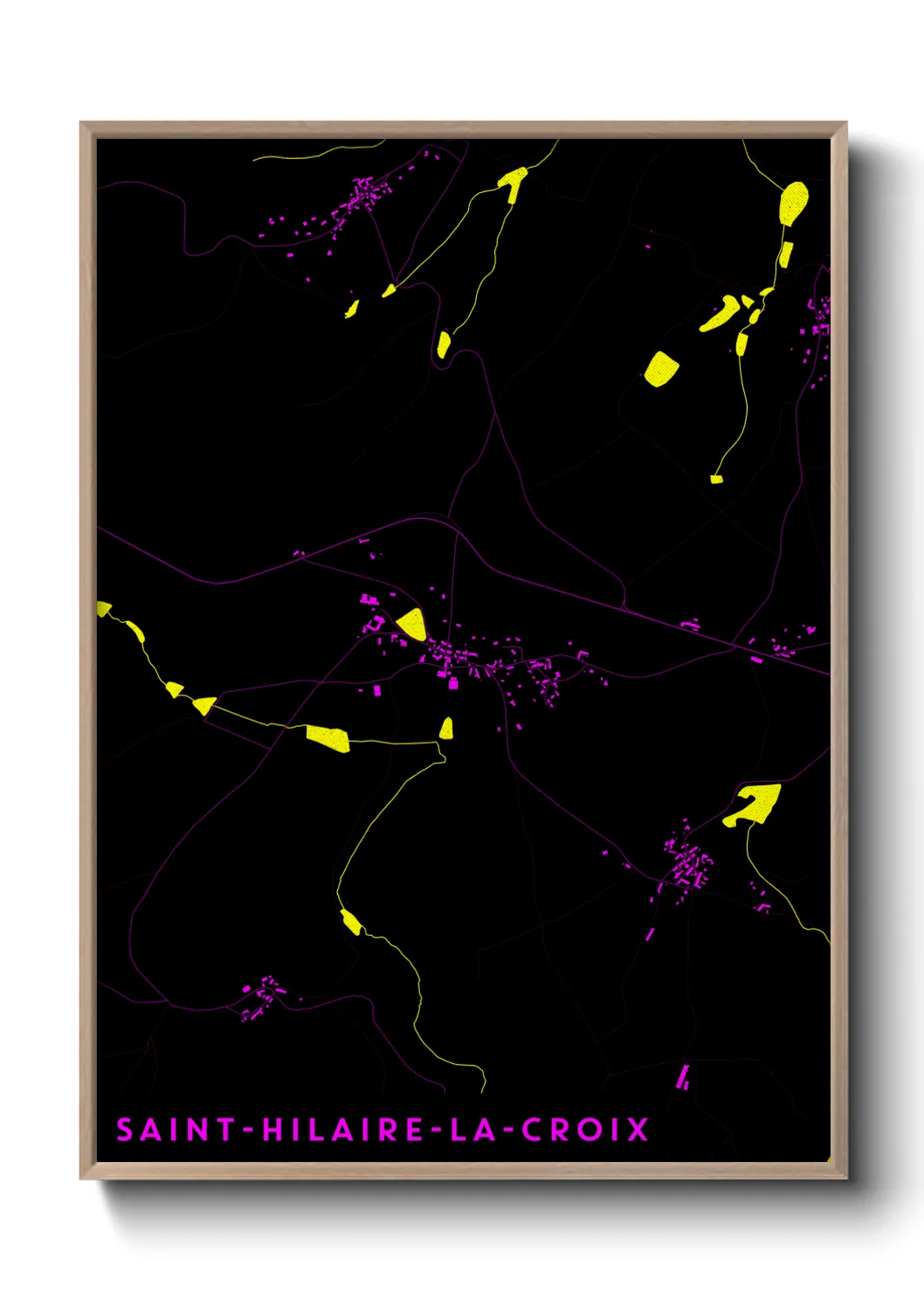 Une affiche de carte sur Saint-Hilaire-la-Croix