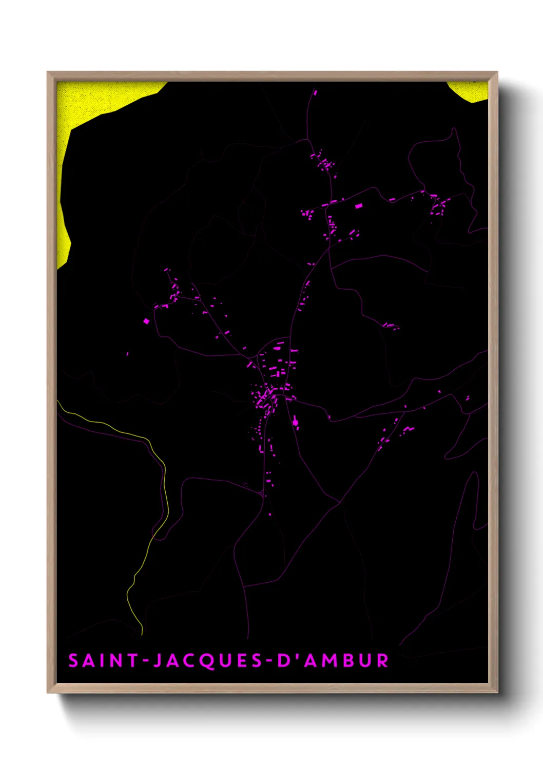 Une affiche de carte sur Saint-Jacques-d'Ambur