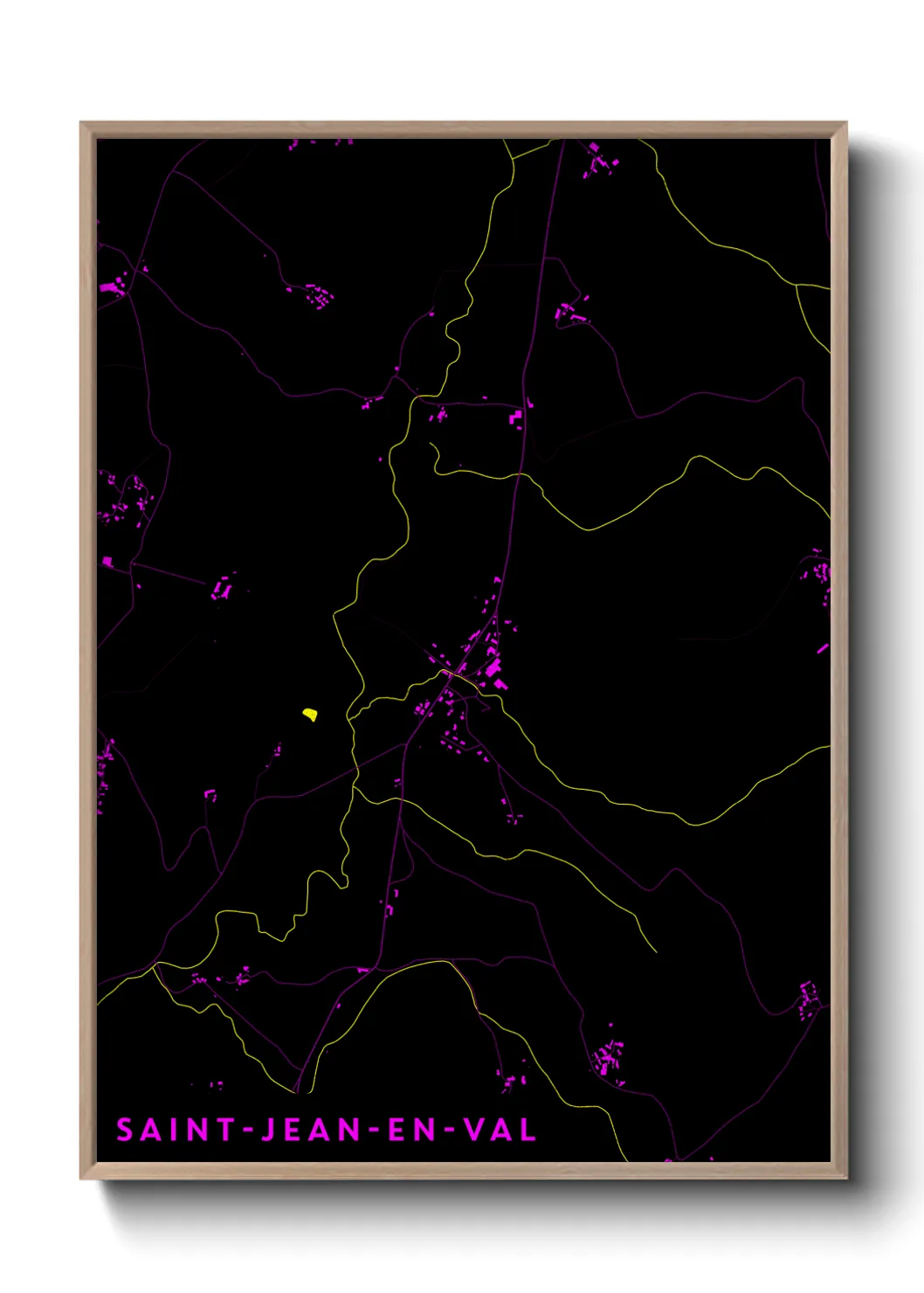 Une affiche de carte sur Saint-Jean-en-Val