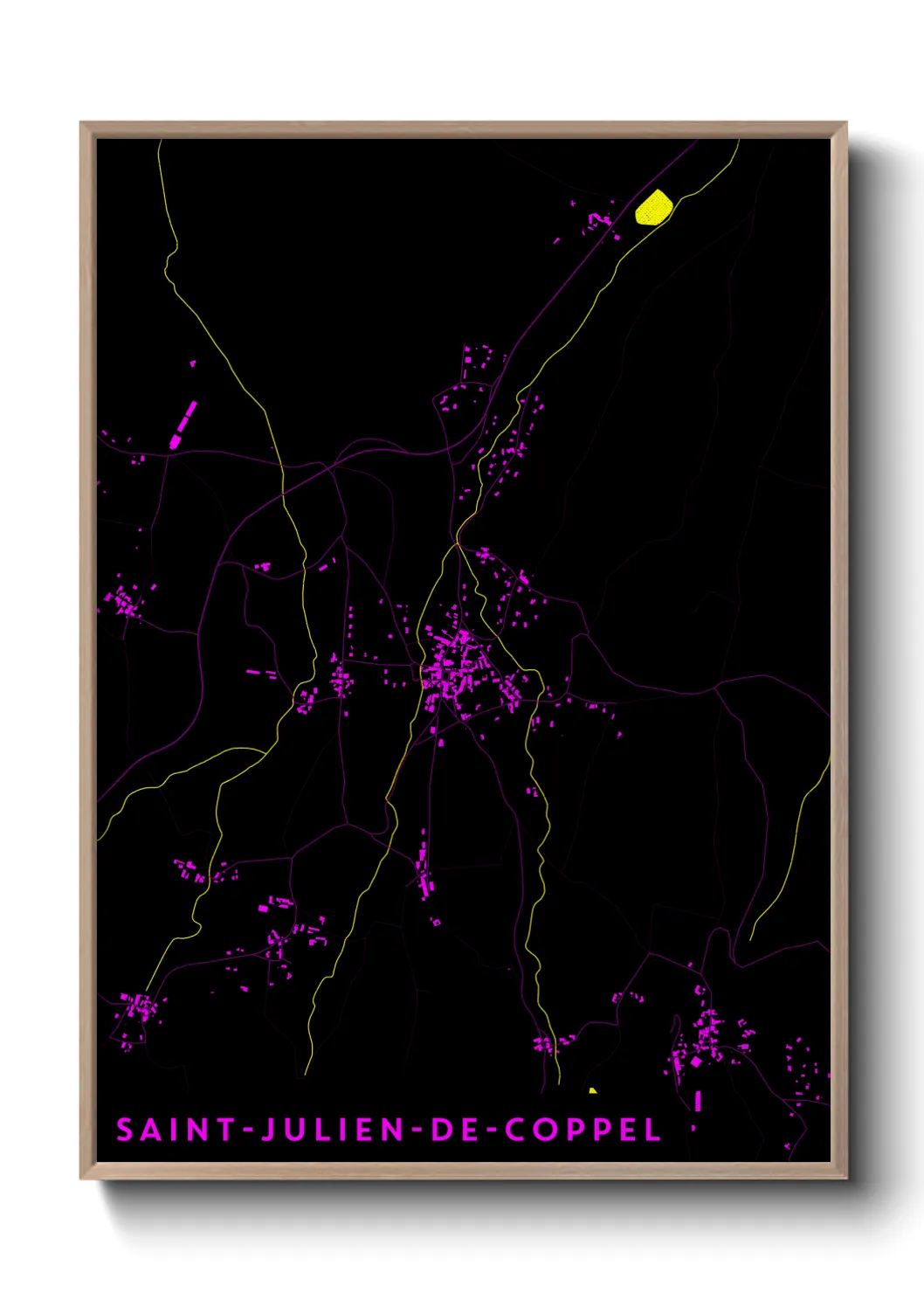 Un poster carteSaint-Julien-de-Coppel