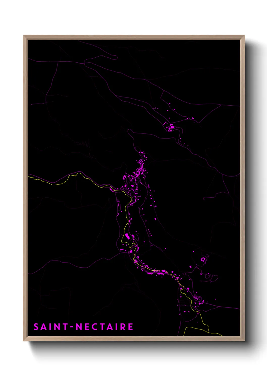 Une affiche de carte sur Saint-Nectaire