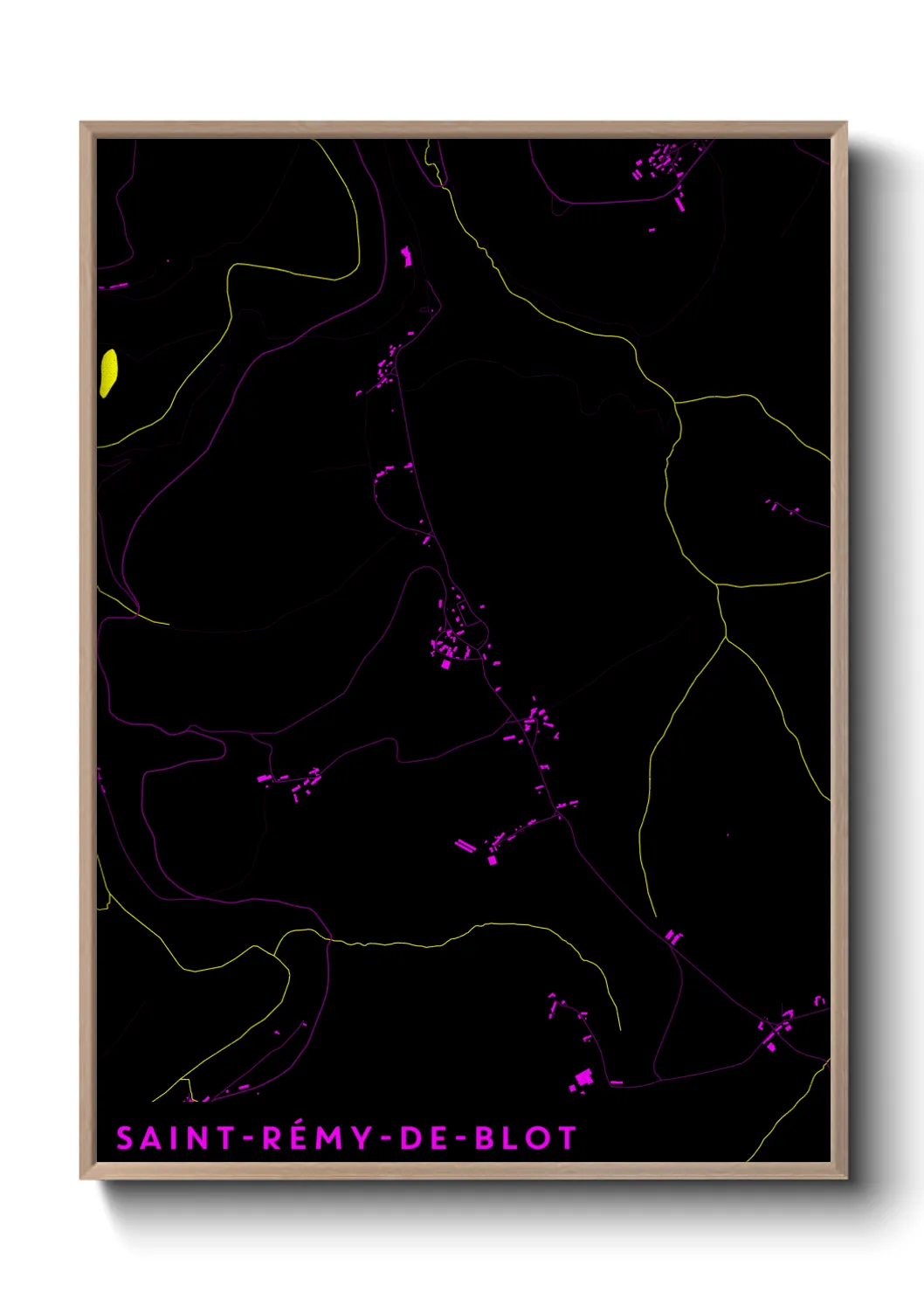 Une affiche de carte sur Saint-Rémy-de-Blot