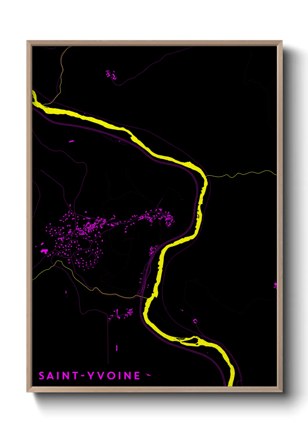 Une affiche de carte sur Saint-Yvoine
