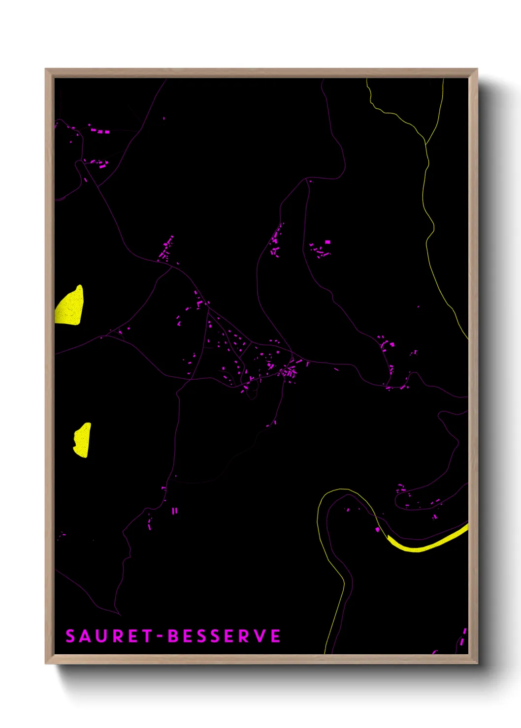 Une affiche de carte sur Sauret-Besserve