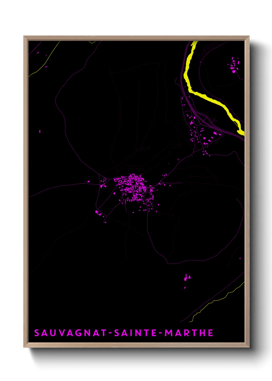 Un poster carteSauvagnat-Sainte-Marthe