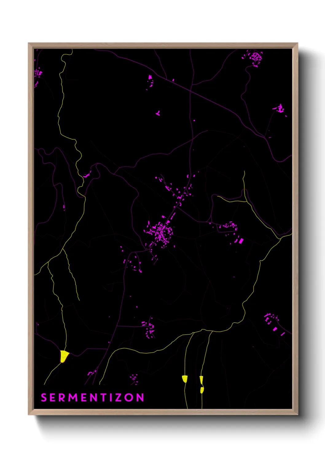 Une affiche de carte sur Sermentizon